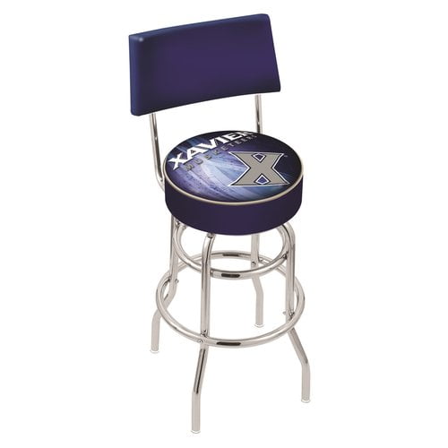 Trademark Gameroom University of Miami Sebastian Chrome Bar Stool with Swivel Honeycomb Trademark Gameroom University of Miami Sebastian Chrome Bar Stool with Swivel Honeycomb
